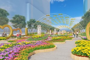 2023年春節阮惠花街配景圖。（圖：BTC）