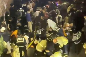 韓國首爾的梨泰院10月29日發生踩踏事故現場。