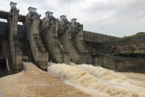 香田水電工程主動調節水庫流量應對雨洪。（圖：明進）