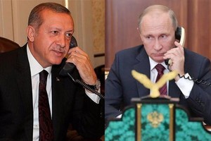 俄羅斯總統普京與土耳其總統埃爾多安。（圖：互聯網）