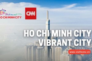“胡志明市歡迎您”的旅遊廣告畫面亮相於CNN電視頻道上。