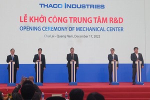 長海工業集團所屬R&D中心按鈕動工儀式。（圖：阮強）