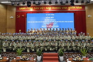 聯合國蘇丹阿卜耶伊維和特派團2號工兵隊大合照。（圖：俊輝）