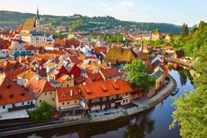 迷人的捷克克魯姆洛夫小鎮。