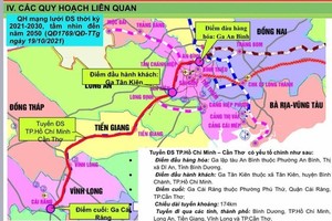 胡志明市-芹苴高铁有助加强与九龙江平原连接。