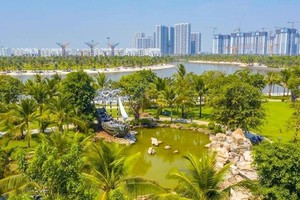 位于守德市一个新都市区内的绿化公园。