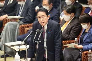 2月28日，日本东京，日本首相岸田文雄正在国民议会众议院预算委员会会议上回答问题。众议院于2月28日通过政府的2023财政预算案。（图：Getty Images）