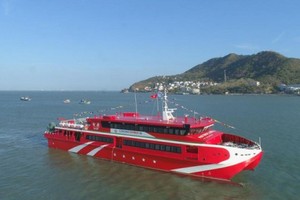 金瓯-南游-富国高速客船航线将于本月18日复航。（图：CTV）