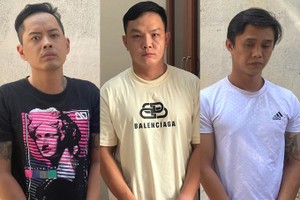 持枪劫银行的3名嫌犯：张明善（左）、何伟全（中）及张永昌。（图：日薇）