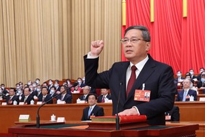 李强宣誓就任中国国务院总理。（图：中国政府网）
