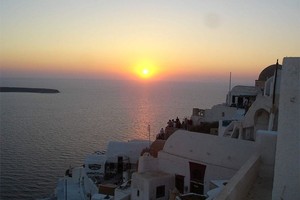 圣多里尼岛之夕阳 （方明 摄）