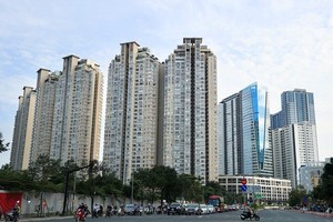 本市平盛郡阮友景街的公寓区一瞥。