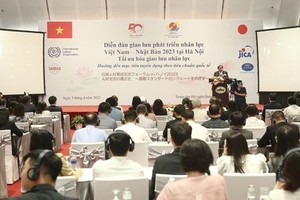 2023年越-日人力资源发展交流论坛场景。（图：人民报）