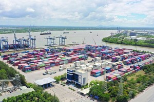 胡志明市芽皮县协福港口一瞥。