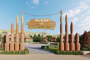 长山记忆旅游区模型主要以战争废弃物来建造。