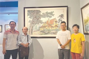 人民艺人张路《 山城探幽》画作。