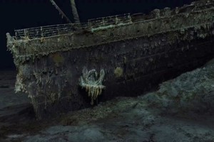 沉没海底111年的“泰坦尼克”号残骸。（图：互联网）