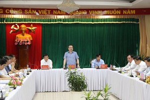 政府工作组与平阳省举行会议，消除困难并促进公家投资和产销活动。