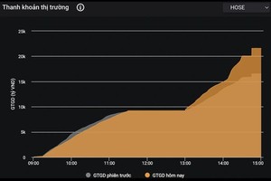 胡志明市证券交易所成交价值达近23万7000亿元。（图：VNDS）