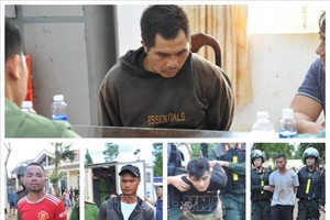 被捕的涉案嫌疑人。（图：越通社）