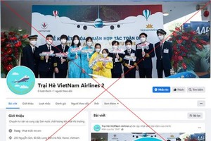 图为冒充航空就业辅导活动的脸书粉丝专页。（图：VOV）