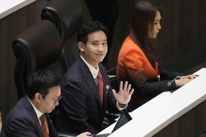 泰国进步党党首皮塔，首次竞选国会总理得票未过半，但是他是唯一候选人，因此他当选仅是时间问题，下周再战。(图：AP)