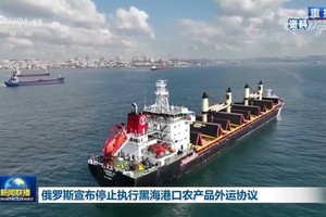 俄罗斯宣布停止执行黑海港口农产品外运协议。（图：视频截图）