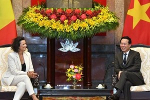 国家主席武文赏接见比利时参议院议长