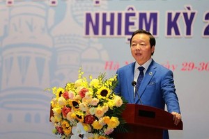 政府副总理陈红河在大会上发表讲话。（图：VTV）