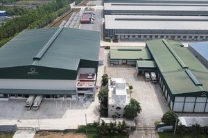 隆安省滨沥县富安盛工业区的全发集团冷藏和辐照工厂全景。