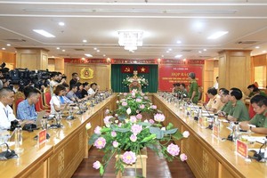 新闻发布会现场。（图：公安部）