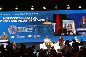 国际货币基金组织(IMF)和世界银行2023年年会9日在摩洛哥南部城市马拉喀什开幕。（图：新华社）