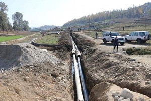 红十字国际委员会2020年在朝鲜开展的供水设施建设项目施工现场。（图：红十字国际委员会官网）