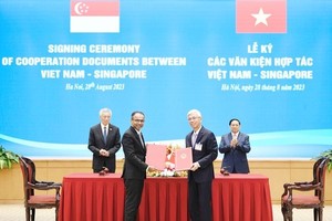 越南-新加坡合作文件签署仪式于2023年8月28日在河内举行。