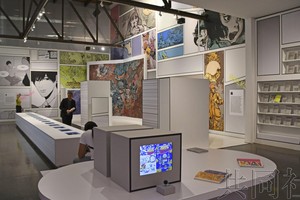 索尼集团在美国纽约开始举办漫画展。（图：共同社）