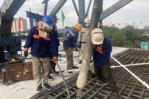 守德市南理桥合拢