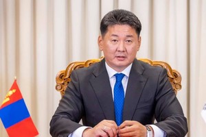 蒙古总统乌赫那‧呼日勒苏赫。（图：蒙古国外交部）