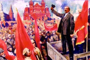 俄罗斯十月革命鼓舞着人类走向社会主义。