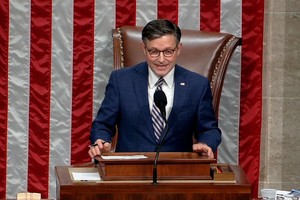 美国众院议长迈克·约翰逊。（图：AP）