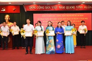 市民政党机关党委表彰2023年学习与效法胡志明思想、道德与作风的模范集体。