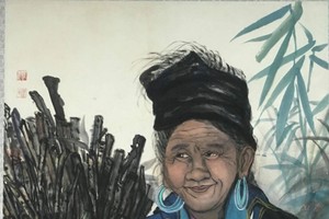 何丽华的《慈母》作品。