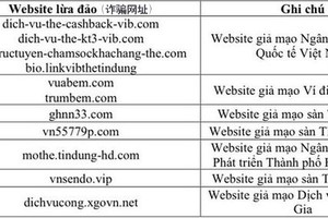 若干诈骗网址列表。（图：NCSC）