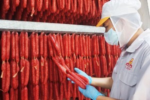 从本月15日(正月初六)开工，越南畜产技艺股份公司(Vissan)就采取每天两班制为春节后订单赶货。（图：黄雪）