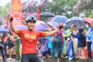 自行车运动员阮氏实。（图：互联网）