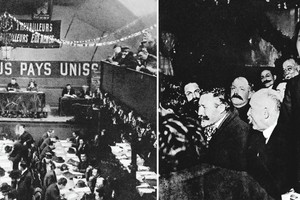 阮爱国于1920年12月在都尔市召开的法国社会党会议上发言。