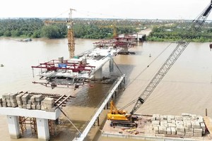 施工中的迪庙２桥项目。（图：茂长）