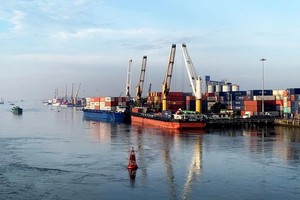 平阳省苡安市平胜坊的平阳港一隅。（图：越通社）