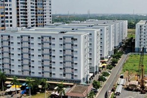 平政县平兴乡社会住房区项目一隅。（图：黄雄）