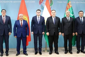 中亚国家能源部长出席会议时合照。（图：互联网）