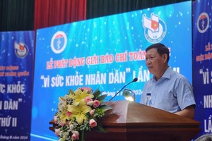 卫生部副部长杜春宣在仪式上致辞。（图：VGP）